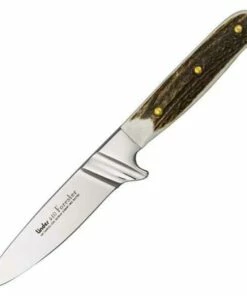 Coupon 🌟 Linder Forester, 4" 440 Stainless Blade, w/ Dark Green Leather Sheath 🎁