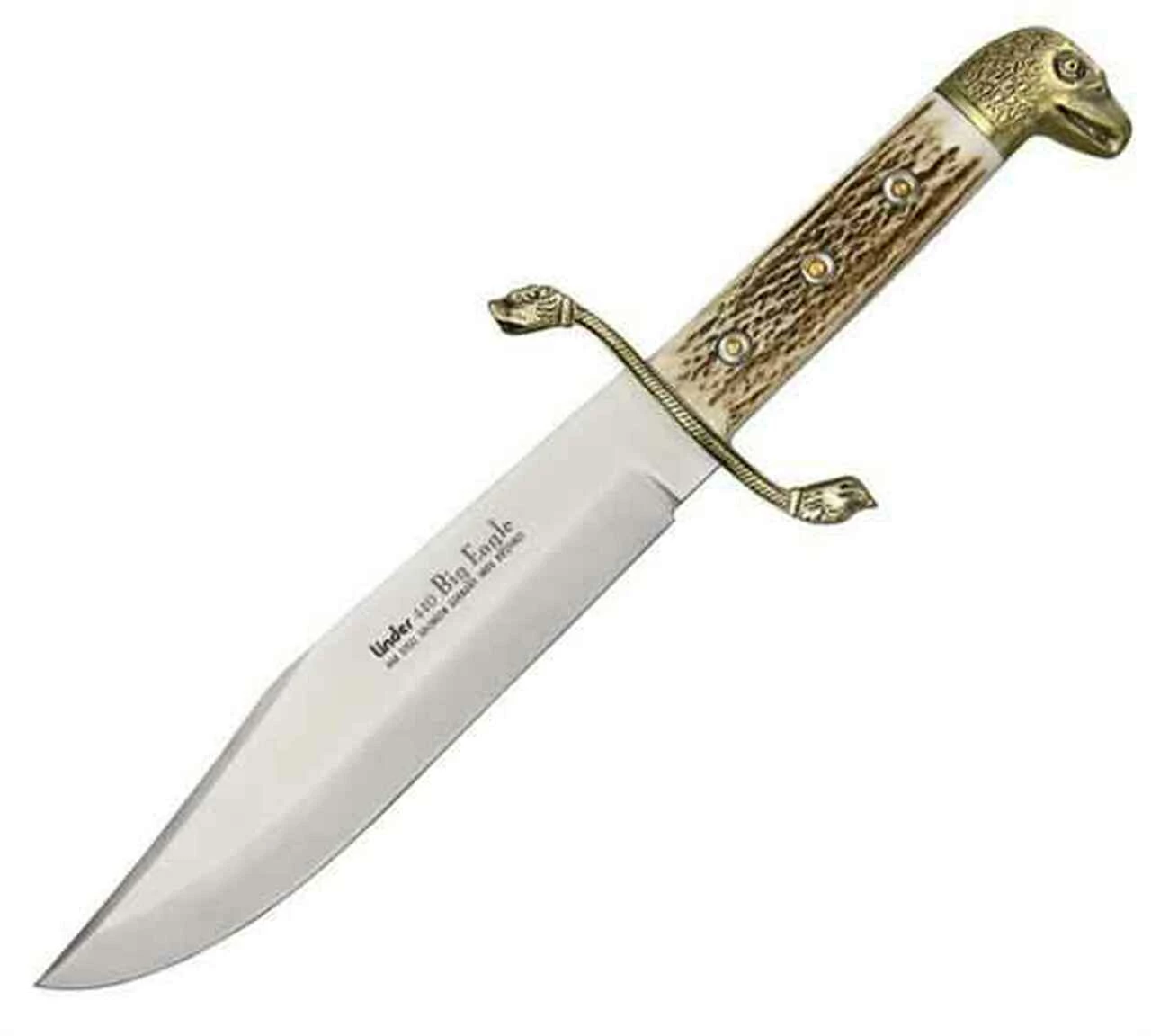 Top 10 ๐งจ Linder Big Eagle Bowie, 9 3/4" 440 Stainless Bowie Blade, w/ Brown Leather Sheath ๐ 1 Top 10 ๐งจ Linder Big Eagle Bowie, 9 3/4" 440 Stainless Bowie Blade, w/ Brown Leather Sheath ๐