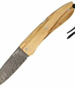 Best deal 🔥 LionSteel Lion Steel Opera Damascus Olive Wood, 2 7/8" Damascus steel blade. Olive wood handles 🧨