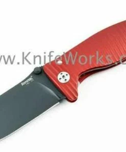 Discount 💯 LionSteel Lion Steel Molletta, Red Aluminum Handle, Black Plain Edge 👍