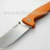 Best Sale 👍 LionSteel Lion Steel SR2, Satin Sleipner Steel, Orange Aluminum Handle 👍