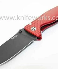 Deals 🔔 LionSteel Lion Steel SR2, Black Sleipner Steel, Deep Red Aluminum Handle 🎁