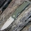 Cheap 🌟 LionSteel Lion Steel TRE Flipper Frame Lock Knife, 2.9 in. M390 Blade, Green G-10 Handle 💯