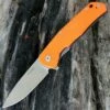 Best Sale 💯 LionSteel Lion Steel TRE Flipper Frame Lock Knife, 2.9 in. M390 Blade, Orange G-10 Handle 😀