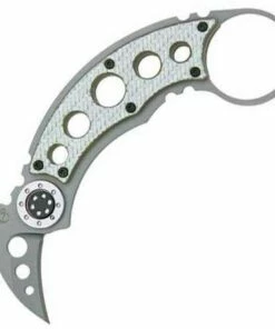 New 💯 Mantis MK-F Mrs. Smith Fixed Karambit 1 1/4" Shawty Blade, Silver Twill G10 Handle 👏
