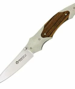 Cheapest 🌟 Maserin Gun Line Linerlock, Bocote Handles, w/ Black Leather Slip Pouch 😀