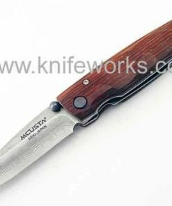 Best Sale 🧨 Mcusta Damascus Tsuchi Cocobolo Handle, Decorative Woven Nishijin Pouch 👍