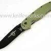 Best Pirce 🧨 Ontario Rat Folder, Black Blade, OD Green Handle, Plain Edge 👏