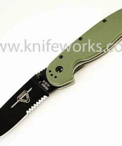 Flash Sale 😍 Ontario Rat Folder, Black Blade, OD Green Handle, Combo Edge 🎁