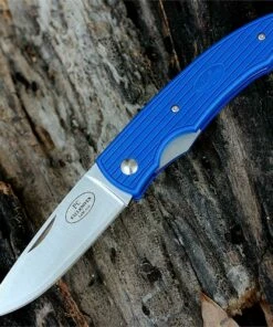 New 🔔 Fallkniven PCRB Lightweight Folder, 2.87" Laminated Cobalt Steel with Royal Blue Grilon Handle 👍