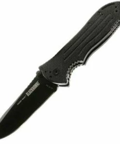 Hot Sale ⭐ Blackhawk Blades Point Man, AUS-8A Stainless Black Teflon, Plain Edge ⌛
