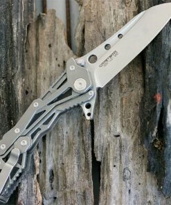 New 🤩 Quartermaster QTR-12, General Lee 2 3.55 in. Sheepsfoot S35VN Stonewashed Flipper 🔔