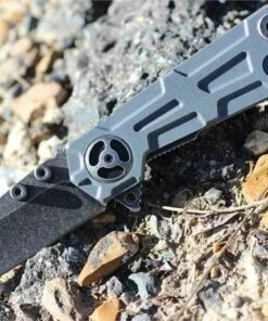 Wholesale 🎁 Quartermaster Texas Tea Orville "Rick" Wright Folder, BD-4P Steel, Gray G-10 Handle 🧨