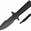 Promo 😀 RPW Survival Knives RPW Model X-46 Utility Survival,One Piece A2 Tool Steel Construction w/ Armor Black CeraKote Finish, 5" Hollow Ground Standard Edge 💯