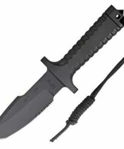 Wholesale 😍 RPW Survival Knives RPW X46 5" Tanto Black, Combo Edge, w/ Khaki Nylon Sheath 💯