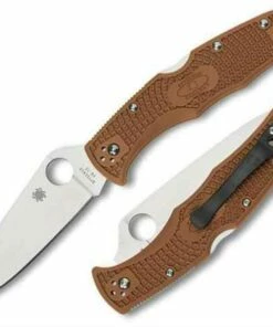 Hot Sale 💯 Spyderco Knives Spyderco C10FPBN Endura 4 Flat Ground, 3.75" VG-10 Blade, Brown FRN Handle 👍
