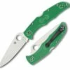 Top 10 🛒 Spyderco Knives Spyderco C10FPGR Endura 4 Flat Ground, 3.75" VG-10 Blade, Green FRN Handle ✔️