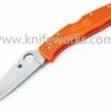 Best Sale 😍 Spyderco Knives Spyderco C10FPOR Endura 4 Flat Ground, 3.75" VG-10 Blade, Orange FRN Handle ⌛