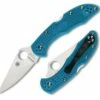 Wholesale 🧨 Spyderco Knives Spyderco C11FPBL Delica 4, 2.875" VG-10 Flat Ground Blade, Blue FRN Handle 🛒