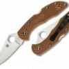 Cheapest 😀 Spyderco Knives Spyderco C11FPBN Delica 4, 2.875" VG-10 Flat Ground Blade, Brown FRN Handle ✔️