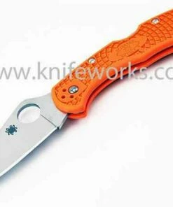 Brand new 🌟 Spyderco Knives Spyderco C11FPOR Delica 4, 2.875" VG-10 Flat Ground Blade, Orange FRN Handle 💯