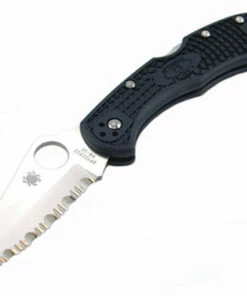 Discount 👍 Spyderco Knives Spyderco C11SBK Delica 4, 2.875" VG-10 Serrated Blade, Black FRN Handle 🌟