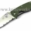 Budget 🔥 Spyderco Knives Spyderco Tenacious, C122GPSGR, Green G-10 Handle, Combo Edge ✔️
