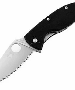 Brand new 🎉 Spyderco Knives Spyderco C122GS Tenacious, 3.39" 8Cr13MoV Serrated, G-10 Handle 🔔