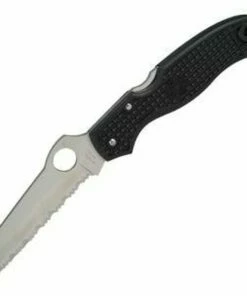 Top 10 👏 Spyderco Knives Spyderco C14SBK Rescue, 3.625" Serrated Blade, Black FRN Handle ⌛