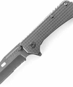 Cheap ❤️ Schrade Tactical Tanto Folder w/ Textured Stainless Steel Handle, Combo Edge 🌟