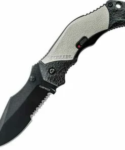 Flash Sale 😍 Schrade MAGIC, Black Blade, Gray Rubber Insert, Combo Edge 👍