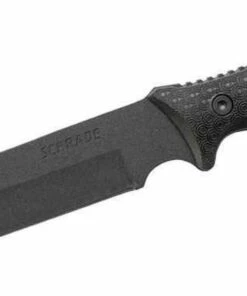 Hot Sale 🎉 Schrade SCHF37 Full Tang, 7" 1095 Carbon Steel Plain Blade, TPE Overlay Handle, Sharpening Stone, Nylon Sheath 💯
