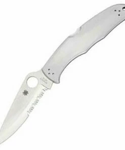 Flash Sale 👍 Spyderco Knives Spyderco C10PS Endura 4, 3.85" VG-10 Combo Blade, Stainless Steel Handle 🤩