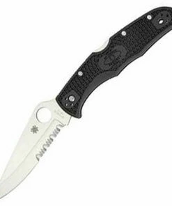 Discount ✨ Spyderco Knives Spyderco C10PSBK Endura 4, 3.75" VG-10 Combo Blade, Black FRN Handle 🎁