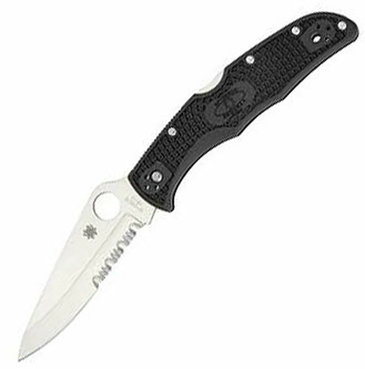 Discount β¨ Spyderco Knives Spyderco C10PSBK Endura 4, 3.75" VG-10 Combo Blade, Black FRN Handle π 1 Discount β¨ Spyderco Knives Spyderco C10PSBK Endura 4, 3.75" VG-10 Combo Blade, Black FRN Handle π