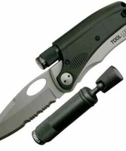Deals 🧨 Tool Logic SLPro Series 1 Silver Serrated Blade w/LED Flashlight with Magnetic Base & Whistle 🛒