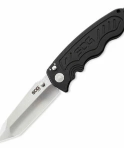 Best reviews of ✨ SOG Zoom Folding Knife 3.6 AUS-8 Satin Polished Tanto, Black Aluminum Handle 🧨