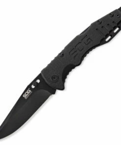 Brand new 🎉 SOG Mini Salute, 3.1 in. 8CR13MOV Black Blade, Black G-10 😀