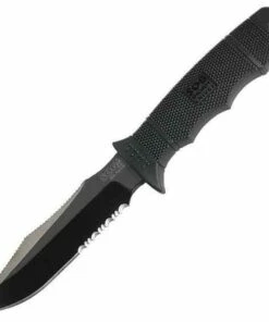 Best Sale 💯 SOG 99020 Seal Pup Elite, 4.85" AUS-8 Combo Blade, GRN Handle(E37T-N) ❤️