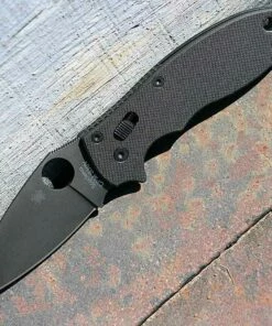 Budget ❤️ Spyderco Knives Spyderco C101GPBBK2 Manix 2 G-10, 3.37" CPM S30V Black Plain Blade ⌛