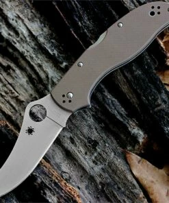 Best Sale 🎉 Spyderco Knives Spyderco C90GBNPE2 Stretch 2, 3.57" ZDP-189, Brown G-10 Handle 💯