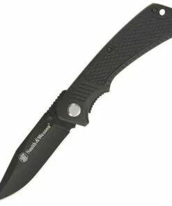 Promo 🧨 Smith and Wesson Smith & Wesson Bullseye Linerlock, Black coated clip point blade 🤩