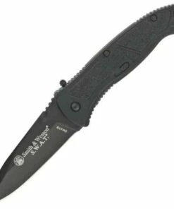 Best Pirce ✨ Smith and Wesson Smith & Wesson Small Black S.W.A.T. Linerlock. Black finish handles. Black finish blade. Plain edge blade. 3 1/4" closed. Assisted opening 🌟