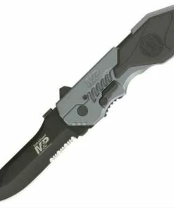 Brand new 🔔 Smith and Wesson Smith & Wesson Militarty & Police MAGIC Assisted Knife, Combo Edge, Gun Metal Blue Aluminum Handle 🎁