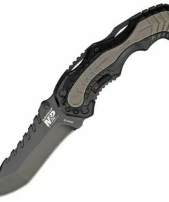 Flash Sale 😀 Smith and Wesson Smith & Wesson MAGIC Spring Assisted, Plain Edge, Black Aluminum Handle w/ Grey Insert 🌟