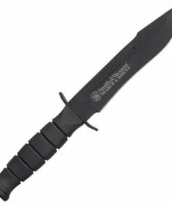 Best deal 👏 Smith and Wesson S&W Search & RescueMarine Combat., 10 3/8" overall, Black Powder Coated 440C, w/ Black Cordura Belt Sheath 🛒