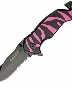 Best deal 🎉 Tac Force Zebra Stripe Rescue, High Carbon Steel, Anodized Aluminum Handle 🤩