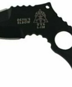 Best reviews of 🎁 Tops Devil's Elbow, Black Traction Coating Handle, Blk Blade, Sheath 👏
