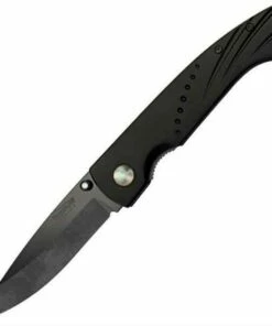 Best Sale ❤️ Timberline Linerlock. 4 1/2" Closed, Black Ceramic Blade w/Mother-of-pearl Inlaid Dual Thumb Stud, Black Aluminum Handles 🔔