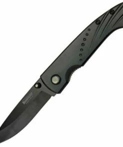 Buy 🧨 Timberline Linerlock. 3 3/4" Closed, Black Ceramic Blade w/Mother-of-pearl Inlaid Dual Thumb Stud, Black Aluminum Handles ⭐
